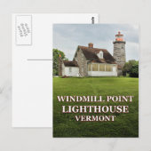 Windmill Point Lighthouse, Vermont Postcard Postkarte (Vorne/Hinten)