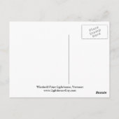 Windmill Point Lighthouse, Vermont Postcard Postkarte (Rückseite)