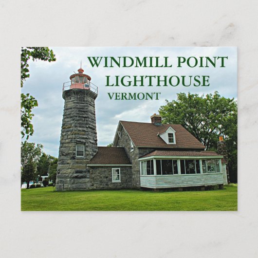 Windmill Point Lighthouse, Vermont Postcard Postkarte (Vorderseite)