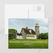 Windmill Point Lighthouse, Vermont Postcard Postkarte (Vorne/Hinten)