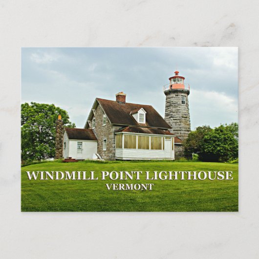 Windmill Point Lighthouse, Vermont Postcard Postkarte (Vorderseite)