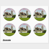 Windmill Point Lighthouse, Vermont Round Stickers (Blatt)