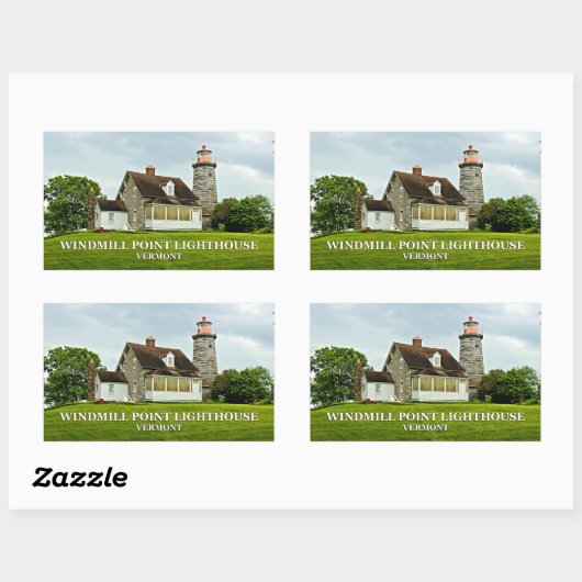 Windmill Point Lighthouse, Vermont Stickers (Blatt)