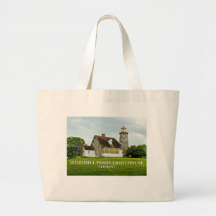 Windmill Point Lighthouse, Vermont Tote Bag Jumbo Stoffbeutel