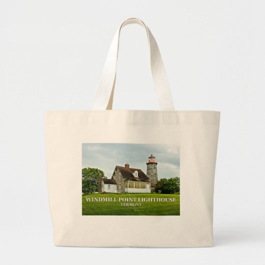 Windmill Point Lighthouse, Vermont Tote Bag Jumbo Stoffbeutel (Vorne)