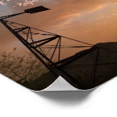 Windmill Saguaro Cactus Skeleton Arizona Sunset Poster (Ecke)