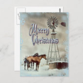 WINDMILL & SNOWFLAKEN VON SHARON SHARPE POSTKARTE (Vorne/Hinten)