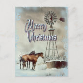 WINDMILL & SNOWFLAKEN VON SHARON SHARPE POSTKARTE (Vorderseite)