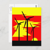 Windmill Sunrise Color - Siemens Wind Power Postkarte (Vorne/Hinten)