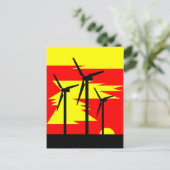 Windmill Sunrise Postkarte (Stehend Vorderseite)