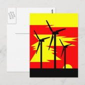 Windmill Sunrise Postkarte (Vorne/Hinten)