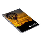 Windmill Sunset Notebook Notizblock (Rechte Seite)
