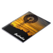 Windmill Sunset Notebook Notizblock (Linke Seite)