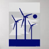 Windmill Surise Gray - Siemens Wind Power Poster (Vorne)