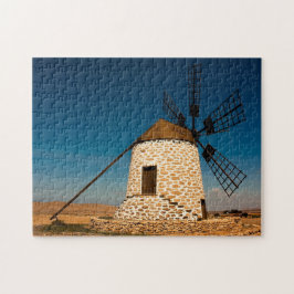 Windmill Tefia Fürteventura Spanien Landschaftlich Puzzle