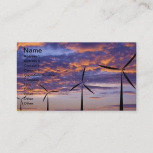 Windmill Turbine bei Sunset Visitenkarte