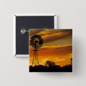 Windmill und Sunset, William Creek, Oodnadatta Button (Vorne & Hinten)