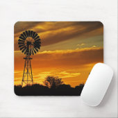 Windmill und Sunset, William Creek, Oodnadatta Mousepad (Mit Mouse)