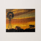 Windmill und Sunset, William Creek, Oodnadatta Puzzle (Horizontal)