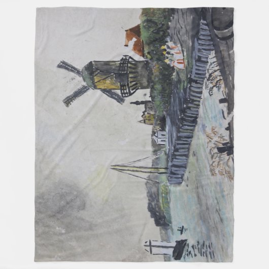 WINDMILL WASSERFARBE FLEECEDECKE (Vorderseite)