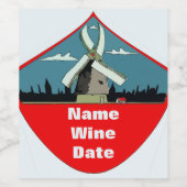 Windmill Weinetikett (Einzelnes Label)