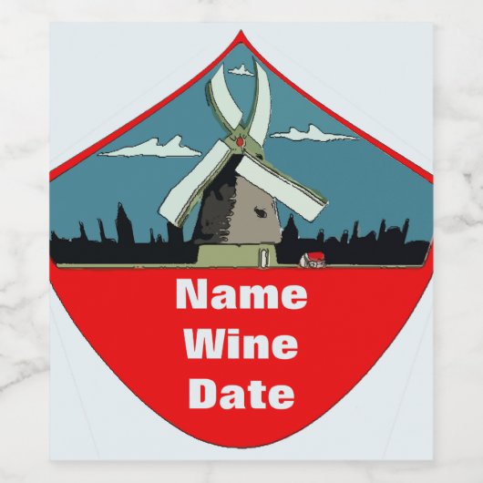 Windmill Weinetikett (Einzelnes Label)