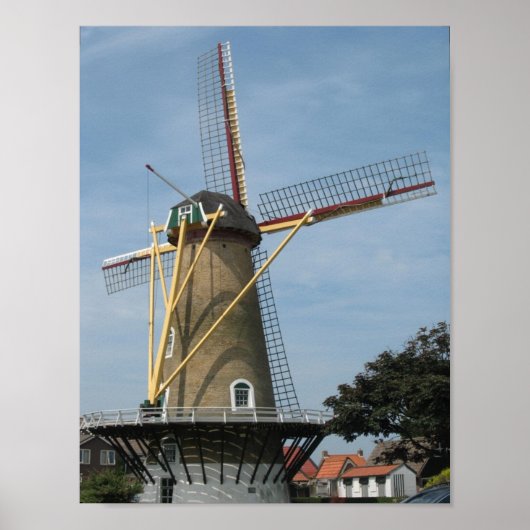 Windmill Westkapelle Zeeland Foto Poster (Vorne)