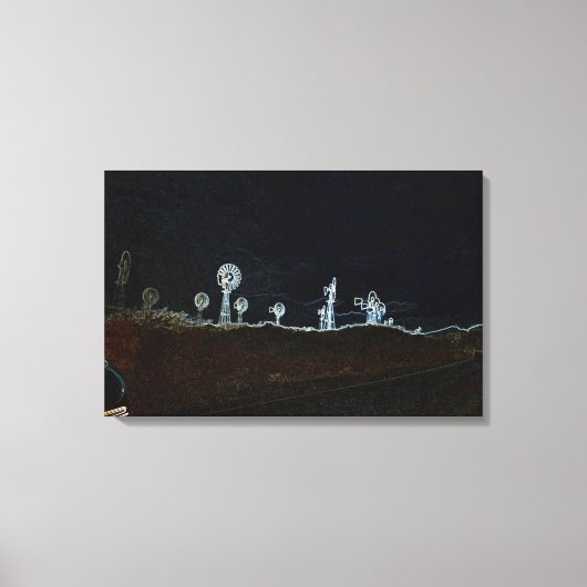 Windmill Windfarm Car Circa 1930er Jahre Fotograf Leinwanddruck (Vorderseite)