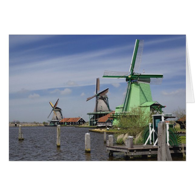 Windmill, Zaanse Schans, Holland, Niederlande 2 (Vorderseite (Horizontal))