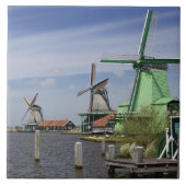 Windmill, Zaanse Schans, Holland, Niederlande 2 Fliese (Vorderseite)