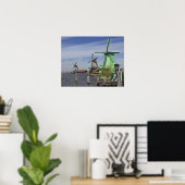 Windmill, Zaanse Schans, Holland, Niederlande 2 Poster (Heimbüro)