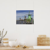 Windmill, Zaanse Schans, Holland, Niederlande 2 Poster (Küche)