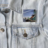 Windmill, Zaanse Schans, Holland, Niederlande Button (Beispiel)