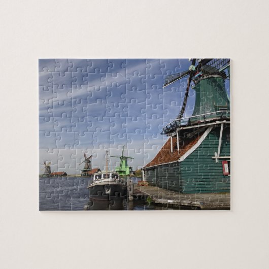Windmill, Zaanse Schans, Holland, Niederlande Puzzle (Horizontal)
