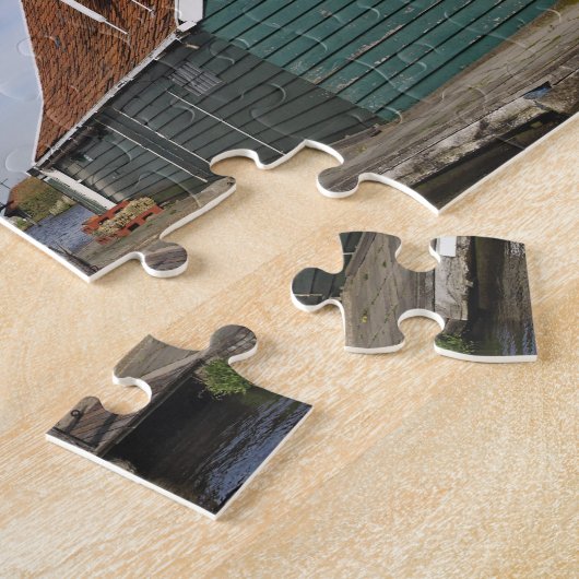 Windmill, Zaanse Schans, Holland, Niederlande Puzzle (Seite)