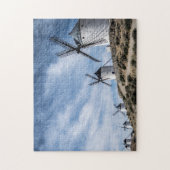 Windmills Consuegra Toledo Spanien Rocky Terrain J Puzzle (Vertikal)