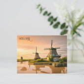 Windmills Holland Netherlands Travel Postcard Postkarte (Stehend Vorderseite)