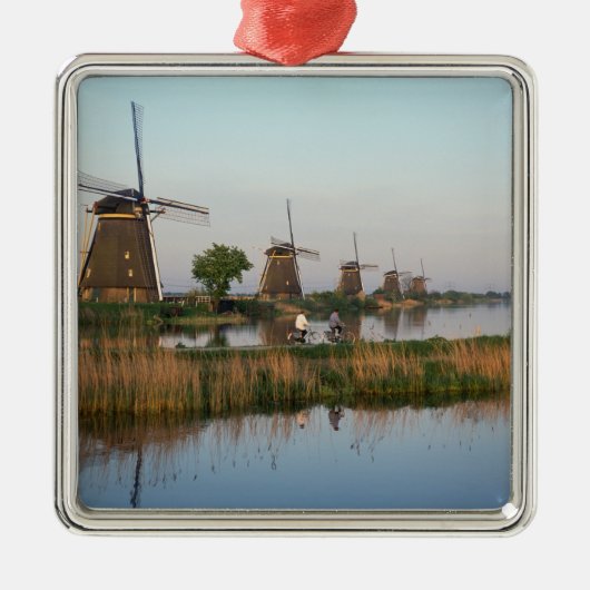 Windmills, Kinderdijk, Niederlande Ornament Aus Metall (Vorne)