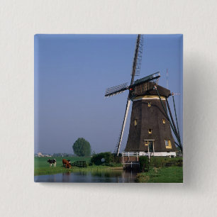 Windmills, Leidschendam, Niederlande Button