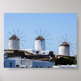 Windmills of Mykonos Poster