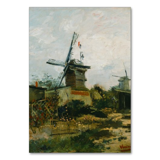 Windmills on Montmartre von Vincent Van Gogh Tischnummer (Vorderseite)