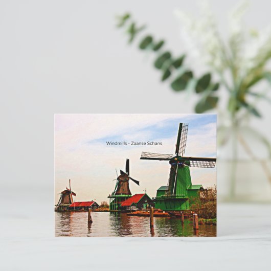Windmills-Zaanse Schans Postkarte (Stehend Vorderseite)