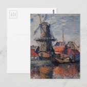 Windmühle am Kanal Onbekende, Amsterdam Postkarte (Vorne/Hinten)