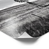 Windmühle an der Plains Art Print Fotodruck (Ecke)