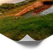 Windmühle auf dem Land in Holland Poster (Ecke)