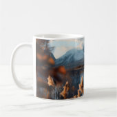 Windmühle auf einem See mit Berglandschaft Kaffeetasse (Links)