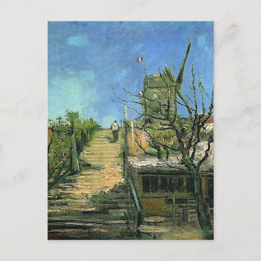 Windmühle auf Montmartre (F271) Van Gogh schöner Postkarte (Vorderseite)