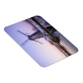 Windmühle bei Sonnenaufgang im Winterrechteckigmag Magnet (Rechte Seite)