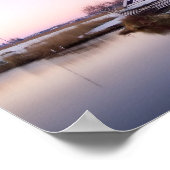 Windmühle bei Sonnenaufgang in Holland im Winterpo Poster (Ecke)