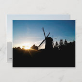 Windmühle bei Sonnenaufgang Postkarte (Vorne/Hinten)